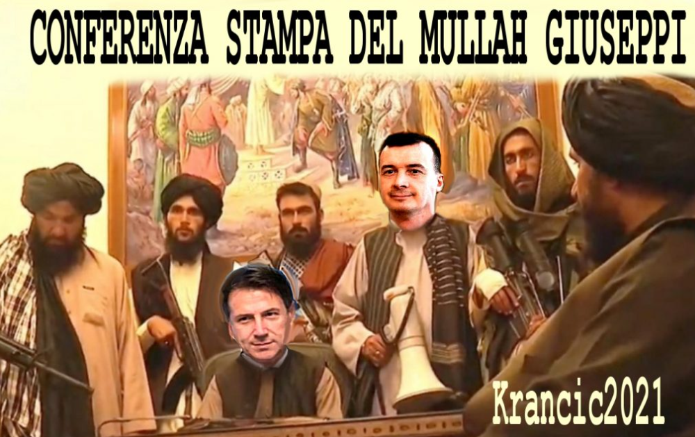 Conte apre al dialogo con i talebani – La Vignetta di Alfio&nbsp;Krancic