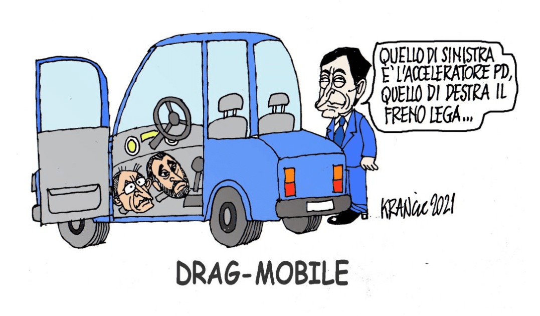 Freno e acceleratore politici – La Vignetta di Alfio&nbsp;Krancic